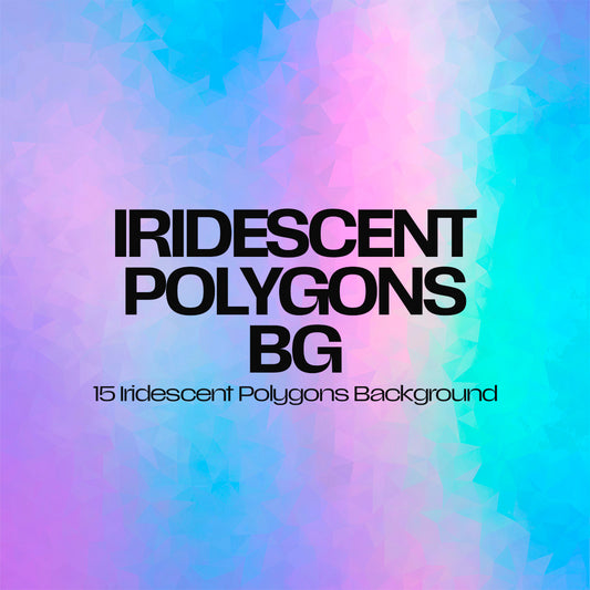 15 Iridescent Polygons Background Pack