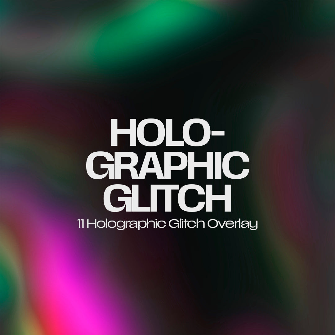 11 Holographic Glitch Overlays Pack