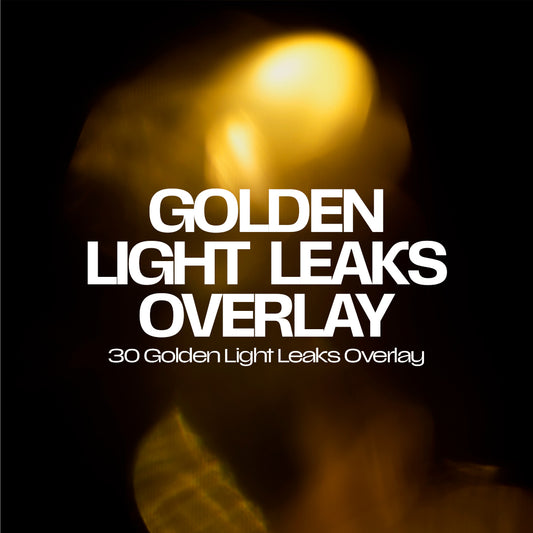 30 Golden Light Leaks Overlay Pack